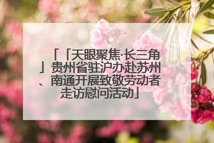 「天眼聚焦·长三角」贵州省驻沪办赴苏州、南通开展致敬劳动者走访慰问活动