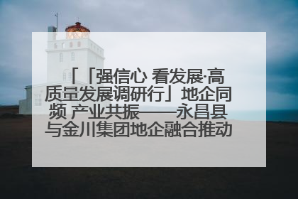 「强信心 看发展·高质量发展调研行」地企同频 产业共振——永昌县与金川集团地企融合推动重大项目建设