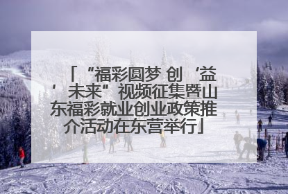 “福彩圆梦 创‘益’未来”视频征集暨山东福彩就业创业政策推介活动在东营举行