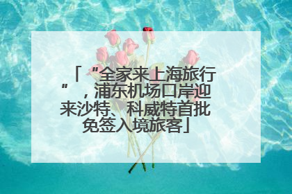 “全家来上海旅行”，浦东机场口岸迎来沙特、科威特首批免签入境旅客
