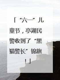 “六一”儿童节，亭湖民警收到了“黑猫警长”锦旗！
