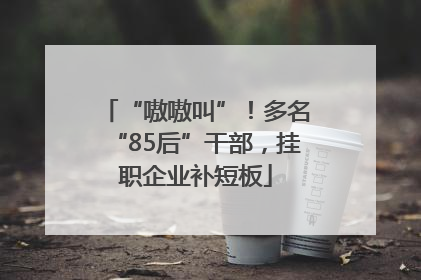 “嗷嗷叫”！多名“85后”干部，挂职企业补短板