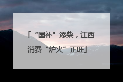“国补”添柴，江西消费“炉火”正旺