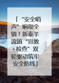 “安全哨声”响彻全镇！新泰羊流镇“宣教+检查”双轮驱动筑牢安全防线