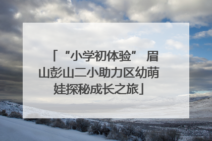 “小学初体验” 眉山彭山二小助力区幼萌娃探秘成长之旅