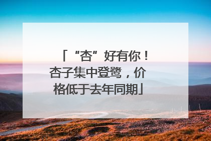 “杏”好有你！杏子集中登鹭，价格低于去年同期
