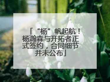 “杨”帆起航！杨瀚森与开拓者正式签约，合同细节并未公布