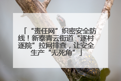 “责任网”织密安全防线！新泰青云街道“逐村逐院”拉网排查，让安全生产“无死角”