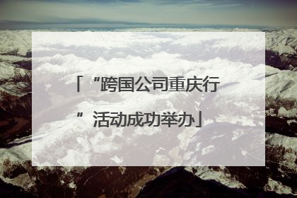 “跨国公司重庆行”活动成功举办