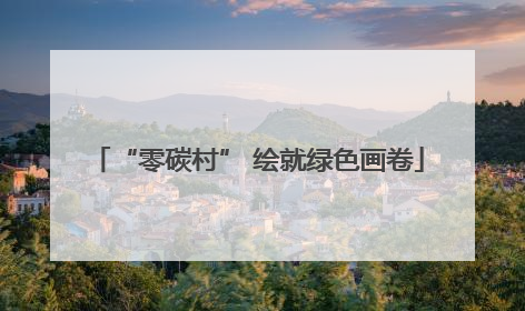 “零碳村” 绘就绿色画卷