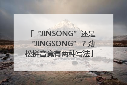 “JINSONG”还是“JINGSONG”？劲松拼音竟有两种写法