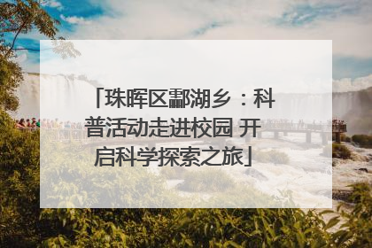 珠晖区酃湖乡：科普活动走进校园 开启科学探索之旅