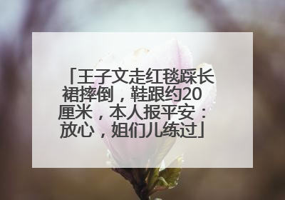 王子文走红毯踩长裙摔倒，鞋跟约20厘米，本人报平安：放心，姐们儿练过