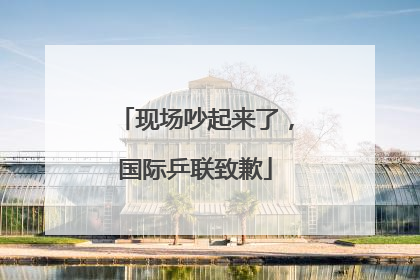 现场吵起来了，国际乒联致歉