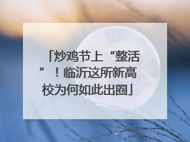 炒鸡节上“整活”！临沂这所新高校为何如此出圈