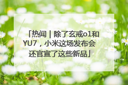 热闻｜除了玄戒o1和YU7，小米这场发布会还官宣了这些新品