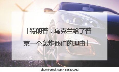 特朗普：乌克兰给了普京一个轰炸他们的理由