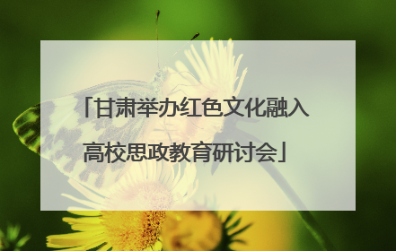 甘肃举办红色文化融入高校思政教育研讨会