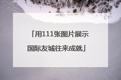 用111张图片展示国际友城往来成就