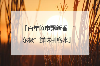 百年鱼市飘新香 “东极”鲜味引客来