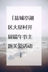 盐城亭湖区大星村开展端午节主题关爱活动