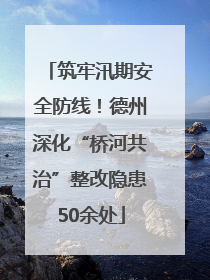 筑牢汛期安全防线！德州深化“桥河共治”整改隐患50余处
