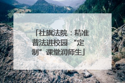 社旗法院：精准普法进校园 “定制”课堂润师生