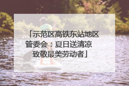 示范区高铁东站地区管委会：夏日送清凉 致敬最美劳动者