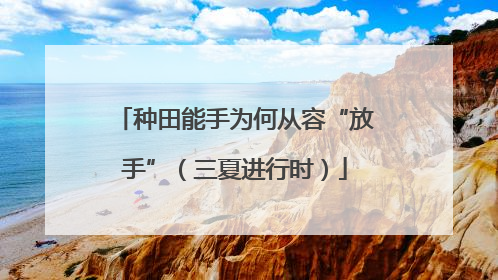种田能手为何从容“放手”（三夏进行时）