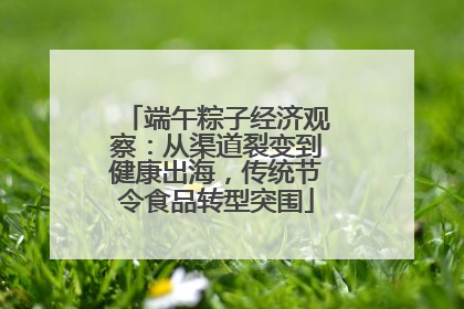 端午粽子经济观察：从渠道裂变到健康出海，传统节令食品转型突围