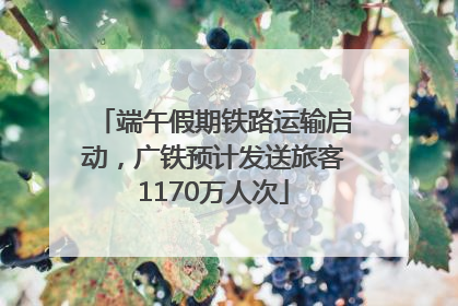 端午假期铁路运输启动，广铁预计发送旅客1170万人次