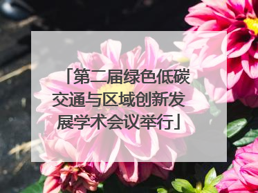 第二届绿色低碳交通与区域创新发展学术会议举行