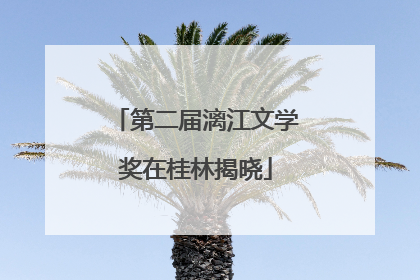 第二届漓江文学奖在桂林揭晓