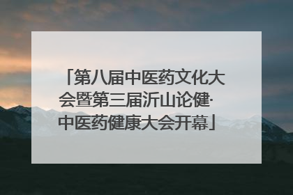 第八届中医药文化大会暨第三届沂山论健·中医药健康大会开幕