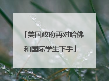 美国政府再对哈佛和国际学生下手