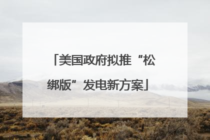 美国政府拟推“松绑版”发电新方案
