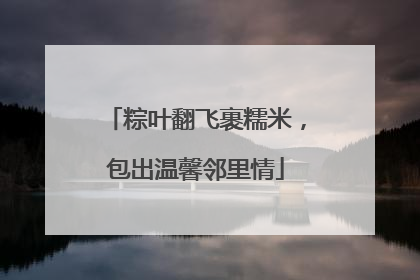 粽叶翻飞裹糯米，包出温馨邻里情