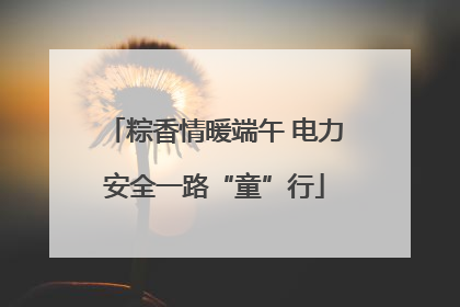 粽香情暖端午 电力安全一路“童”行