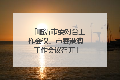 临沂市委对台工作会议、市委港澳工作会议召开
