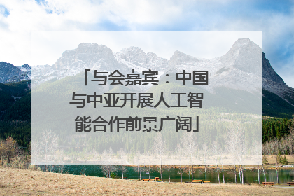 与会嘉宾：中国与中亚开展人工智能合作前景广阔