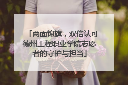 两面锦旗，双倍认可德州工程职业学院志愿者的守护与担当