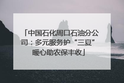 中国石化周口石油分公司：多元服务护“三夏” 暖心助农保丰收