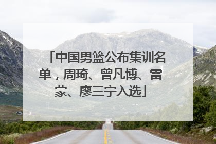 中国男篮公布集训名单，周琦、曾凡博、雷蒙、廖三宁入选