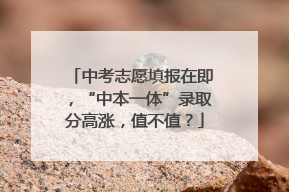 中考志愿填报在即，“中本一体”录取分高涨，值不值？