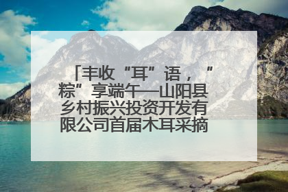 丰收“耳”语，“粽”享端午—山阳县乡村振兴投资开发有限公司首届木耳采摘活动盛大启幕