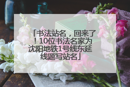 书法站名，回来了！10位书法名家为沈阳地铁1号线东延线题写站名