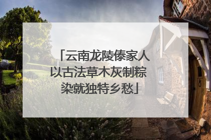 云南龙陵傣家人以古法草木灰制粽 染就独特乡愁