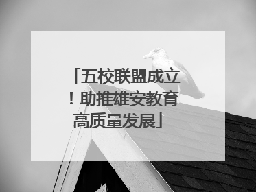 五校联盟成立！助推雄安教育高质量发展