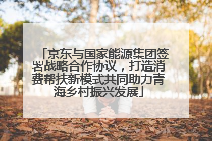 京东与国家能源集团签署战略合作协议，打造消费帮扶新模式共同助力青海乡村振兴发展