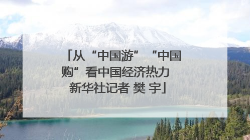 从“中国游”“中国购”看中国经济热力 新华社记者 樊 宇